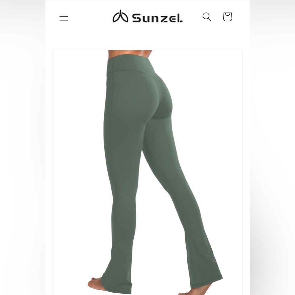 Sunzel xl green/olive leggings small flare